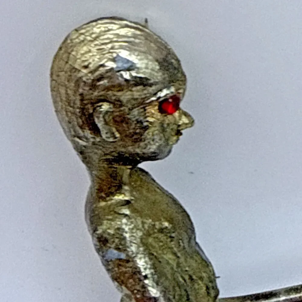 VINTAGE Phalic Alien Corkscrew Wine Bottl Opener Red Eye Metal 3